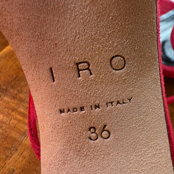 IRO Paris Fixa Pumps – Red Suede Lace-Up Heels (New in Box, Size 36 EU) - Picture 15 of 15